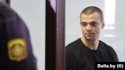 Эдуард Бабарико в суде. 22 мая 2023 года. Фото БелТА