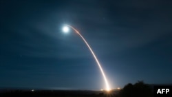 Фотография с промежуточных испытаний межконтинентальной ракеты Minuteman III в феврале 2020 года