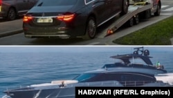 Арестованные автомобиль и яхта Андрея Гмырина