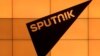 The logo of еру Russian news agency Sputnik