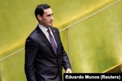 Президент Туркменистана Сердар Бердымухамедов прибыл для выступления на 80-й сессии Генеральной Ассамблеи Организации Объединенных Наций в штаб-квартире ООН в Нью-Йорке, США, 23 сентября 2025 года. Фото Reuters