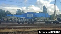 Эшелон с военной техникой РФ, Джанкой, аннексированный Крым