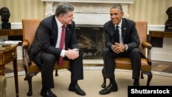 U. S. -- President Barack Obama during an official meeting with the President of Ukraine Petro Poroshenko in Washington, 18Sep2014