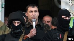 Валерий Болотов после захвата здания СБУ в Луганске, 25 апреля 2014 года