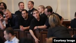 Ираклий Миминошвили, Звиад Цецхладзе и Васил Кадзелашвили в суде в Тбилиси